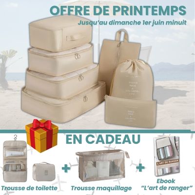 Ensemble de 9 sacs pour valise | Voyage-Pratique™