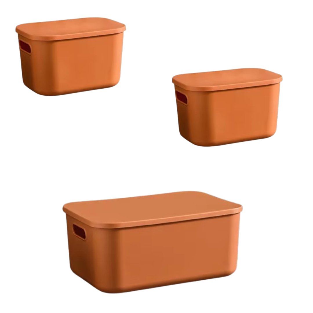 boite-de-rangement-plastique-lot-colore-orange