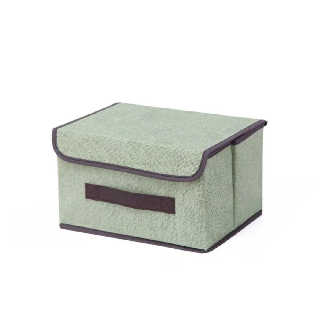 boite-pour-rangement-en-tissu-petite-verte