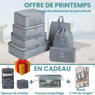 Ensemble de 9 sacs pour valise | Voyage-Pratique™