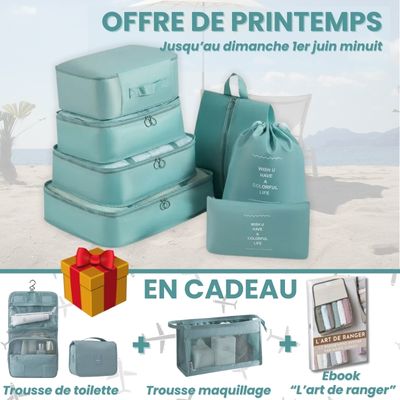 Ensemble de 9 sacs pour valise | Voyage-Pratique™