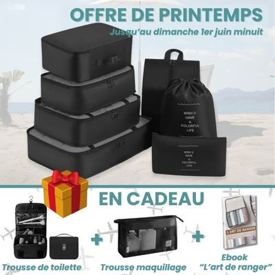Ensemble de 9 sacs pour valise | Voyage-Pratique™