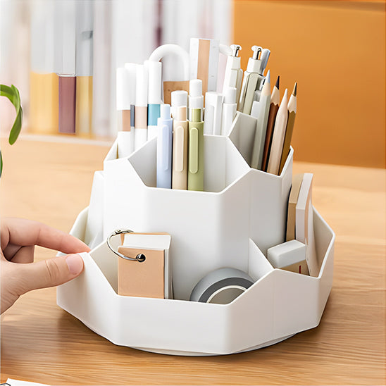 organisateur-de-bureau-pot-stylo-blanc