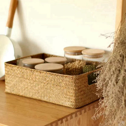 Panier osier rangement tissé
