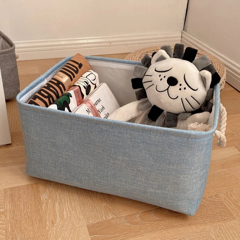 paniers-de-rangement-tissu-bleu