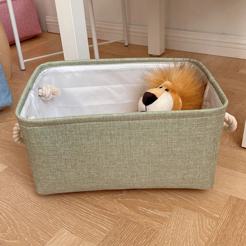 paniers-de-rangement-tissu-vert
