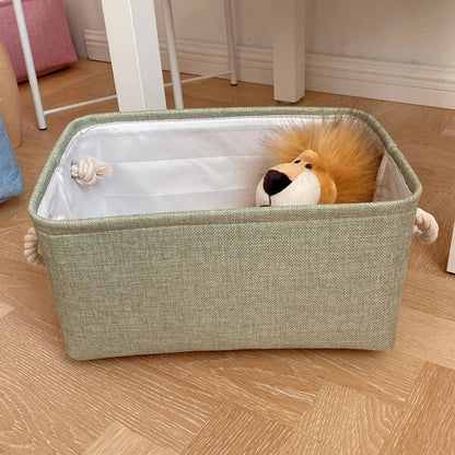 paniers-de-rangement-tissu-vert