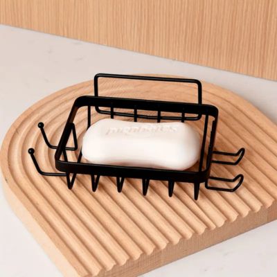 porte-savon-douche-avec-crochets-noir
