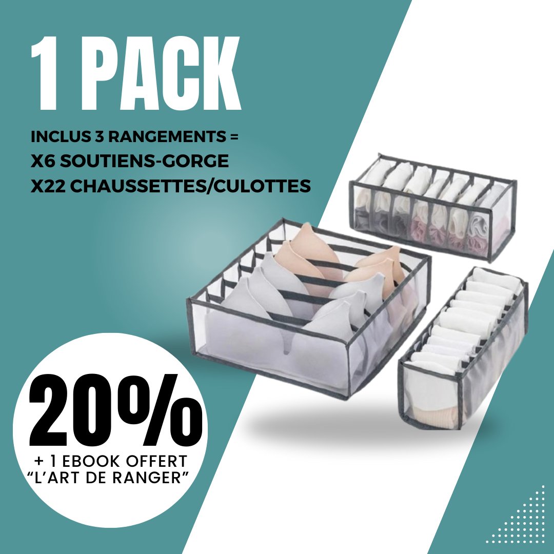 Rangement pour sous - vêtements | UnderwearPack™ - OptiHomea