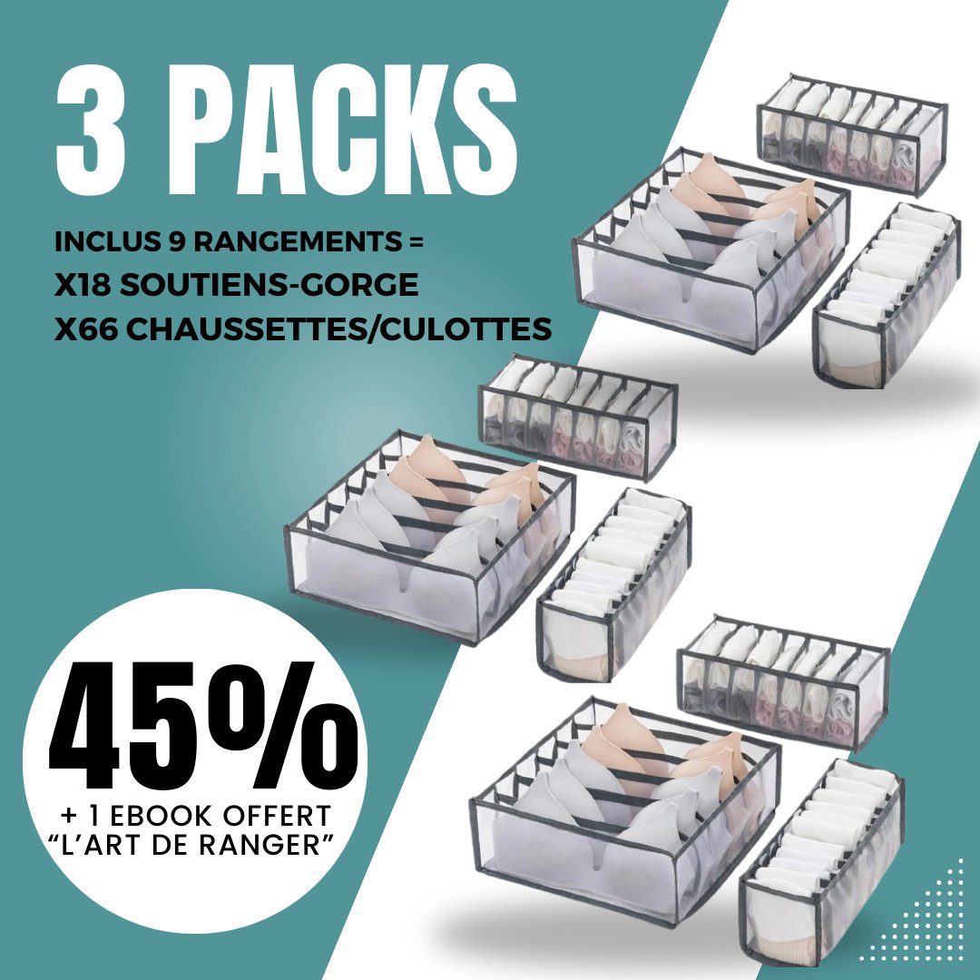 Rangement pour sous - vêtements | UnderwearPack™ - OptiHomea